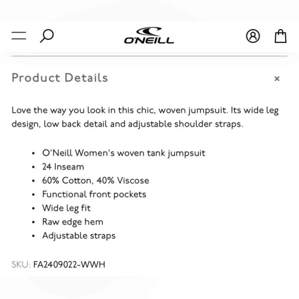 O'NEILL Sid Stripe Jumpsuit in Winter White - Picture 9 of 9